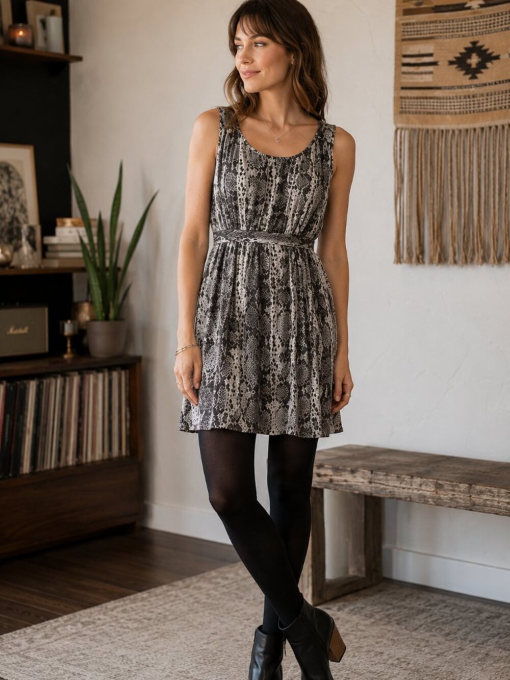 Madewell Silk Snake Print Dress Broadway & Broome Snake Charmer Mini Dress Sz 2